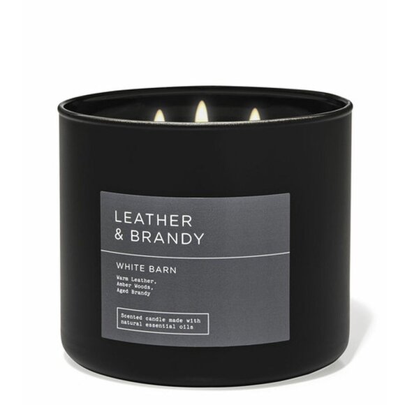 Bath & Body Works Leather & Brandy candle - Picture 1 of 4
